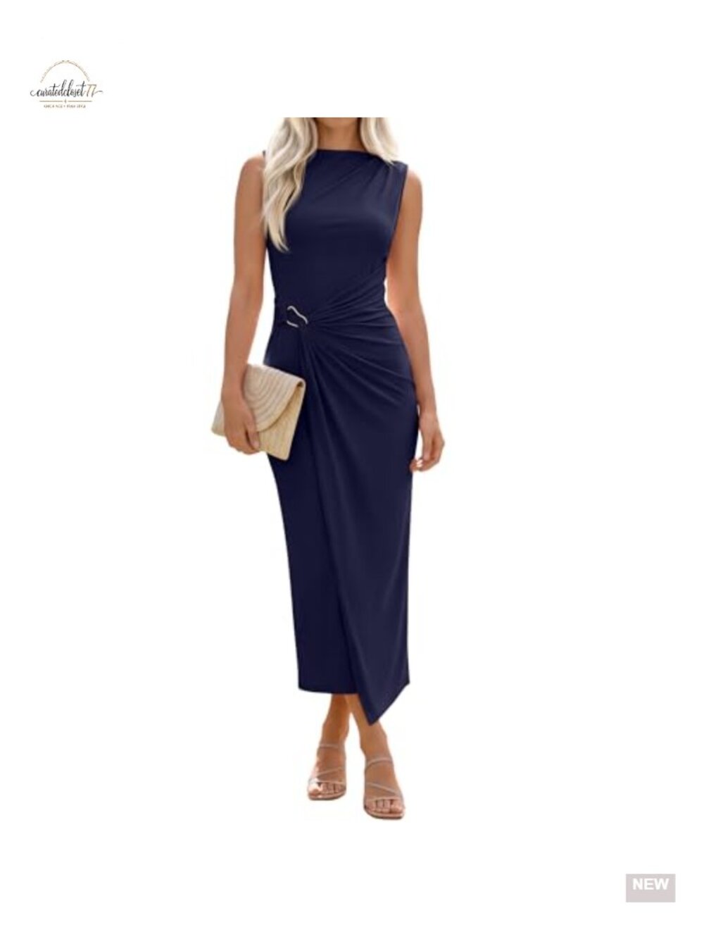 Women's Ruched Bodycon Maxi Dress Sleeveless Cocktail Party - Picture 1 of 6